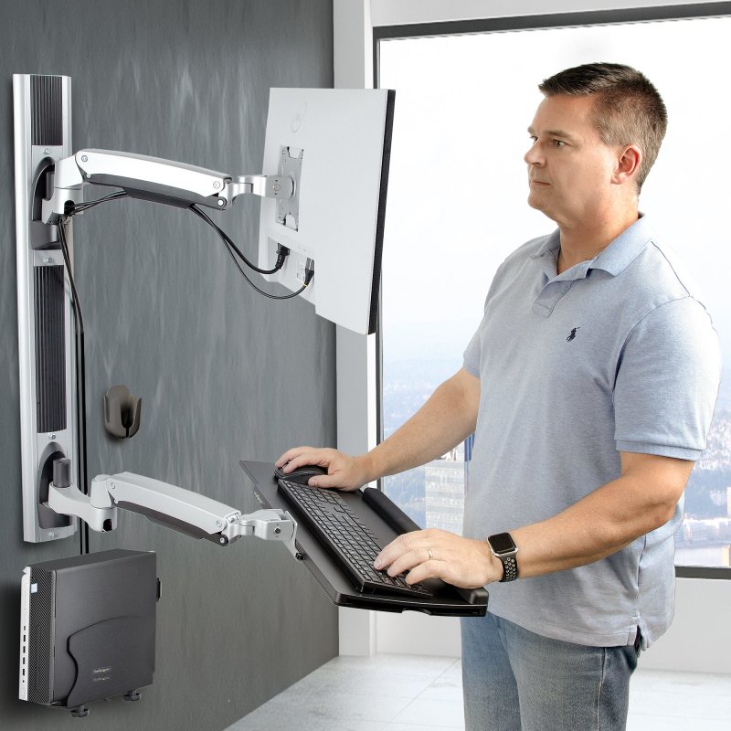 StarTech.com Poste de Travail Mural, Support VESA de Moniteur/Écran 32