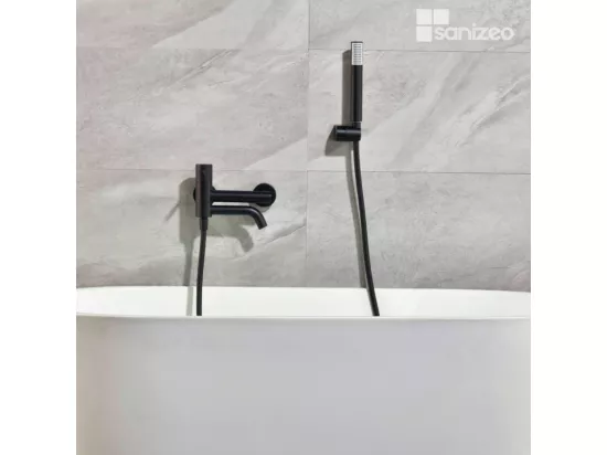 Mitigeur de Baignoire et Douche anti-calcaire Noir Mat IMEX MONZA BDM039-4NG