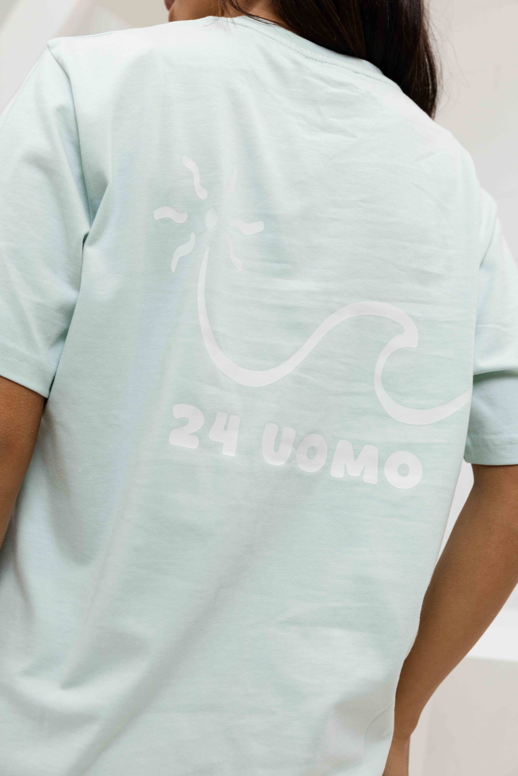 24 Uomo Wave T-Shirt Dames Blauw