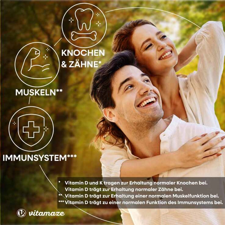 Vitamin D3 K2 5000 I.E. / 100 µg hochdosiert Tabletten , 180 St