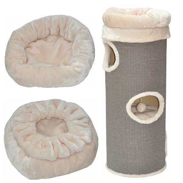 Nanook Katzenbett für Kratztonnen beige