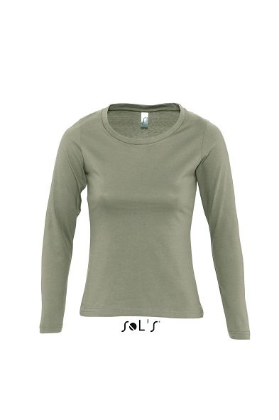 SOL'S 11425 - MAJESTIC Tee Shirt Femme Col Rond Manches Longues