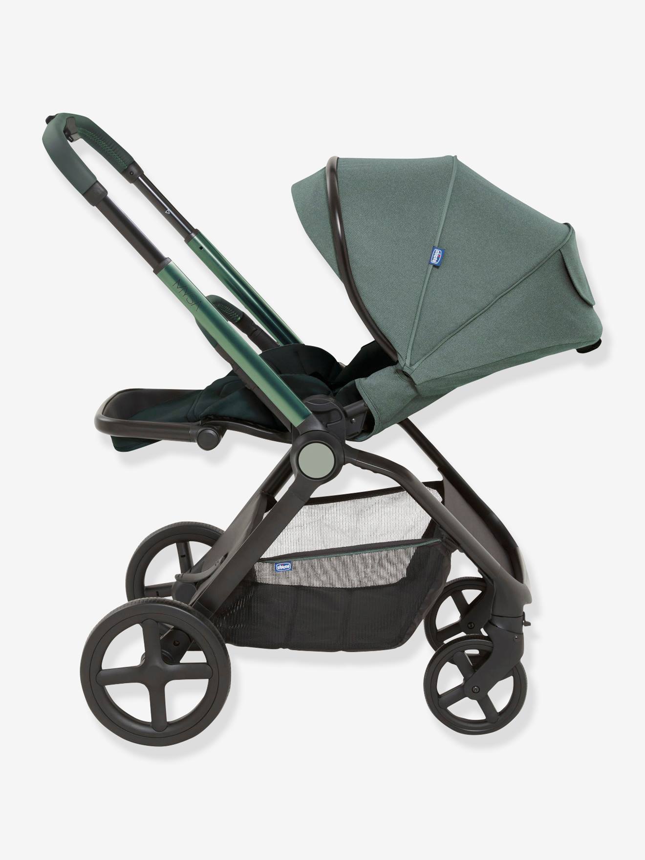 Carrinho de bebê Mysa Chicco, cinza