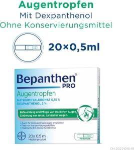 Bepanthen Pro Augentropfen Monodosen, 20 x 0.5 ml