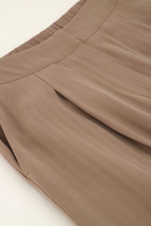 Taupe wide leg pantalon