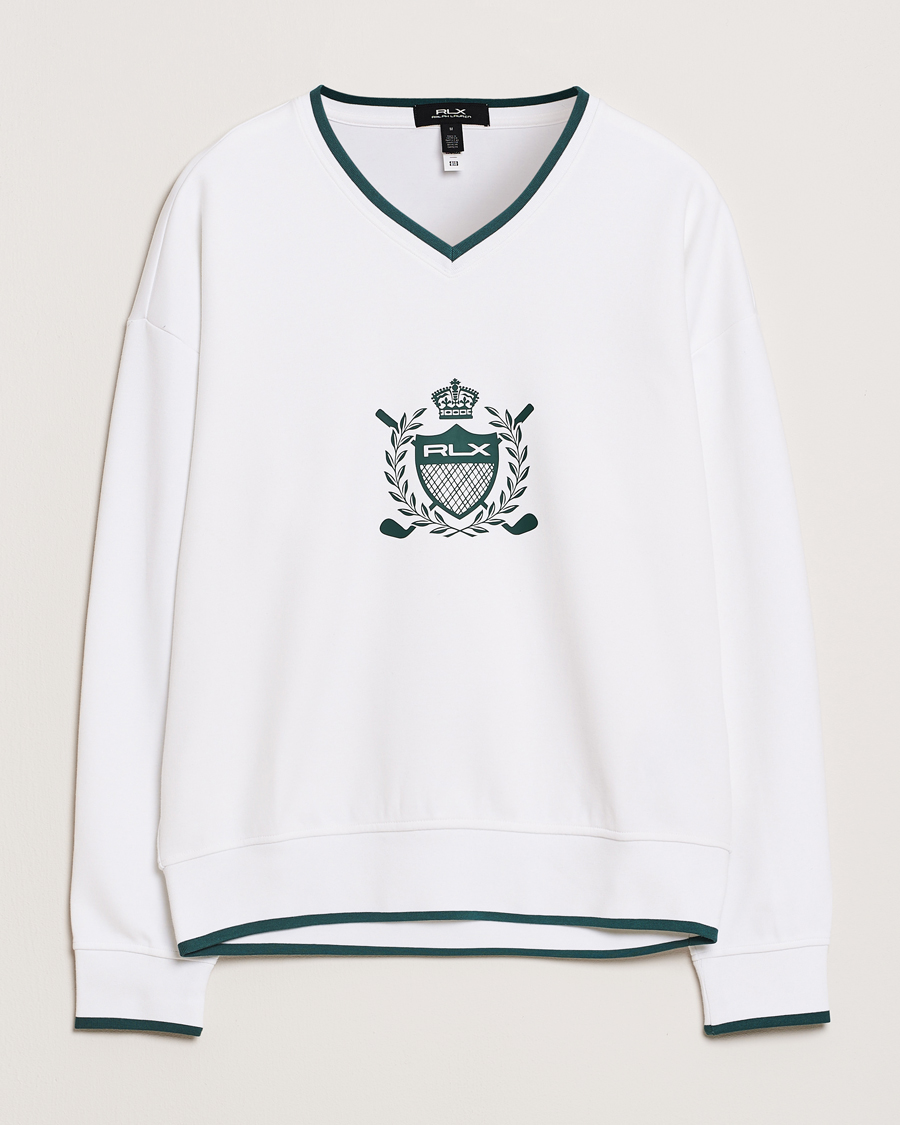 RLX Ralph Lauren Active Sweatshirt Ceramic White/Kelly Green
