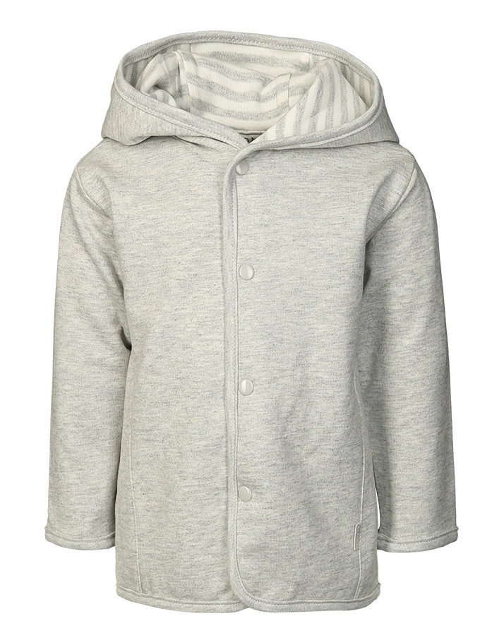Strickjacke INFINITY zum Wenden in grau melange