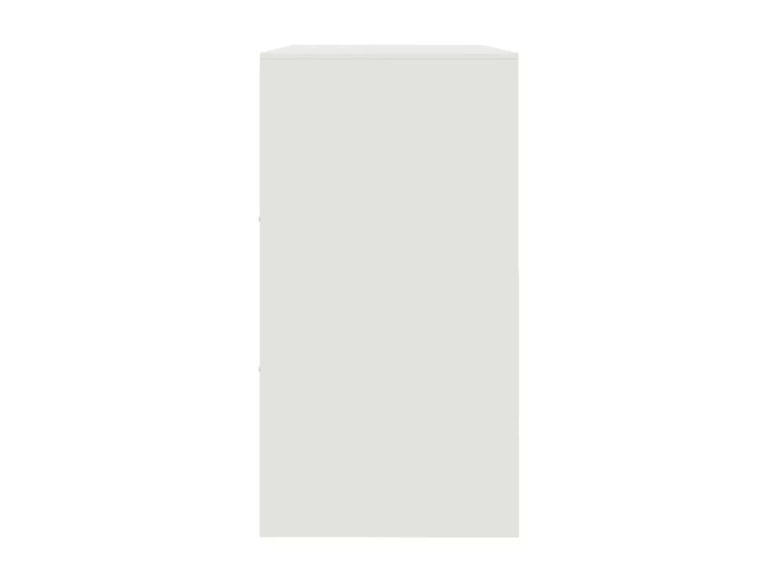 Buffet blanc 99x39x73 cm acier