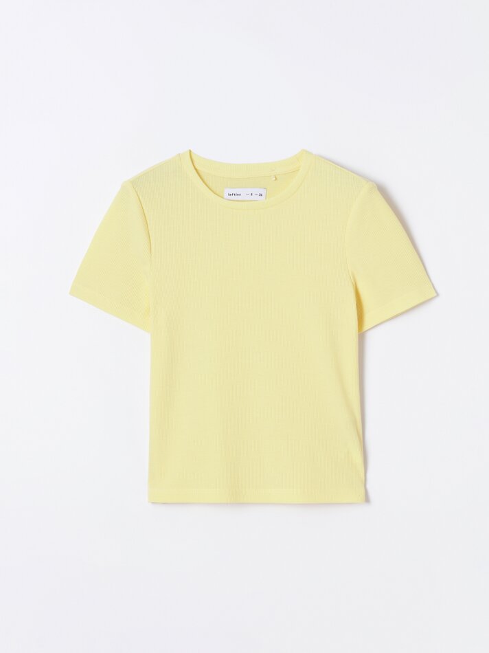 Blusa de pijama canelada - Amarela