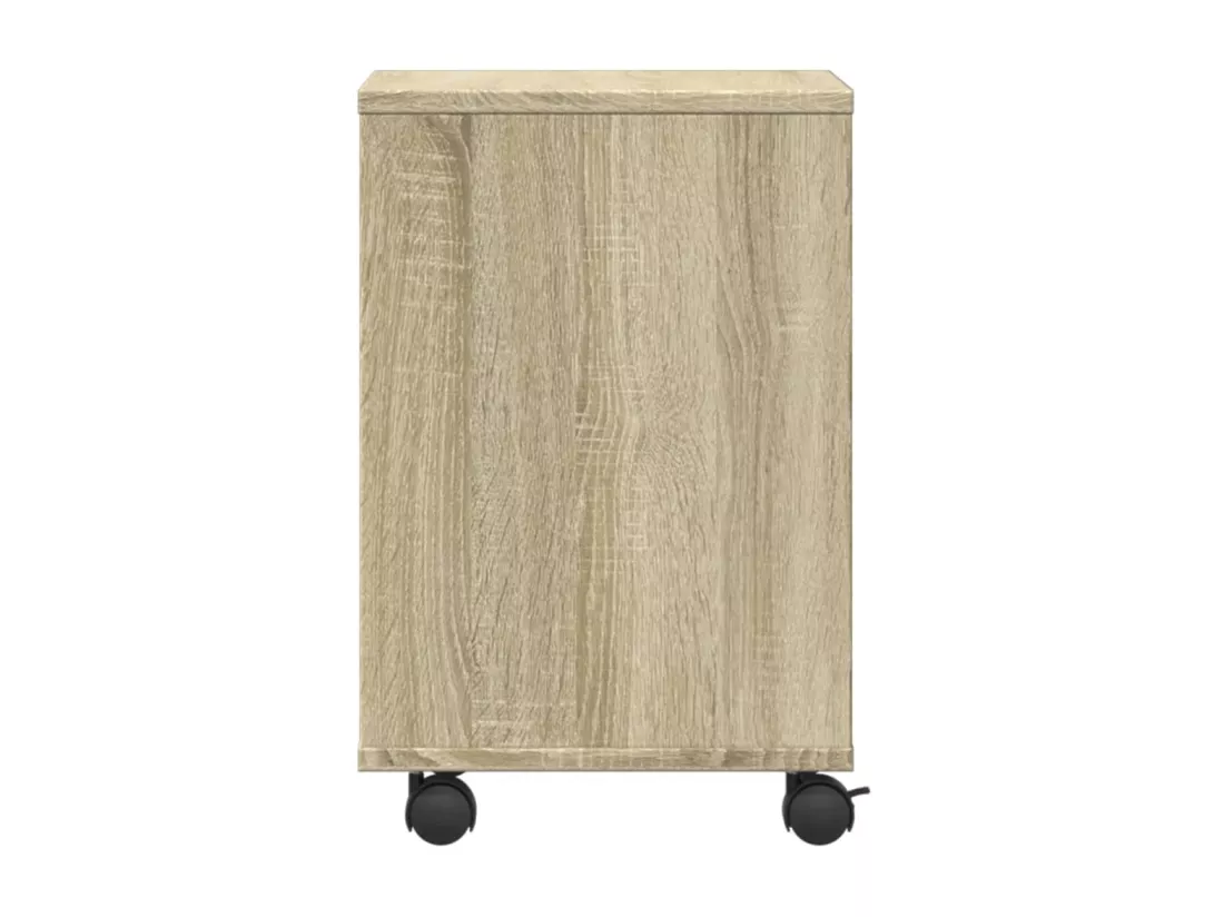 Support d'imprimante avec roulettes chêne sonoma 41x32x48 cm