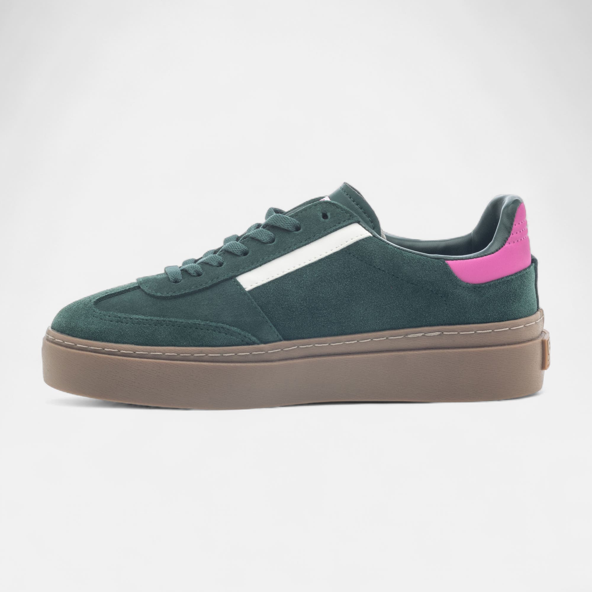 Baskets basses Femme en cuir vert