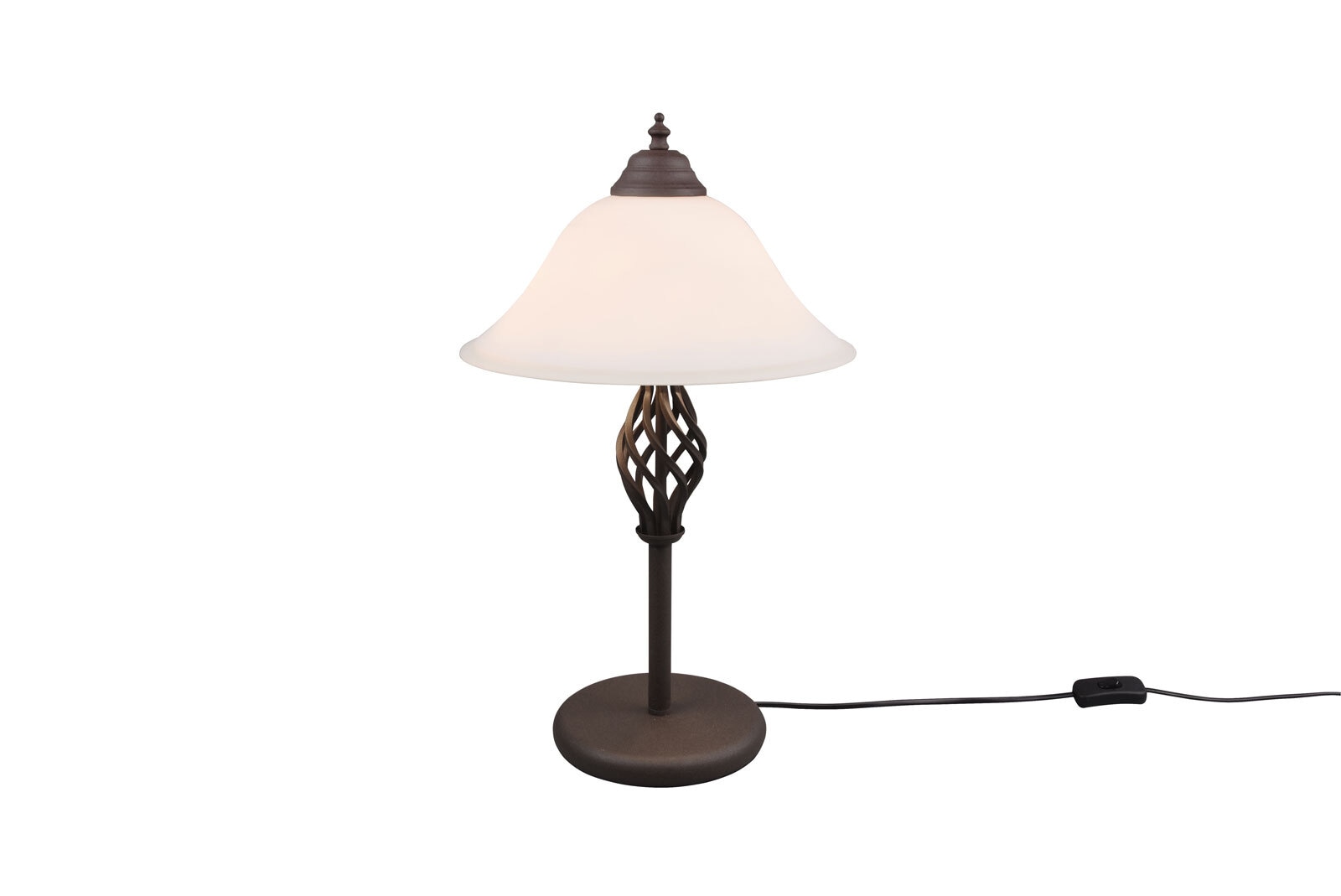 Rustica Tischleuchte braun, mehrfarbig, 501000224, D/H: 31/50 cm, Metall