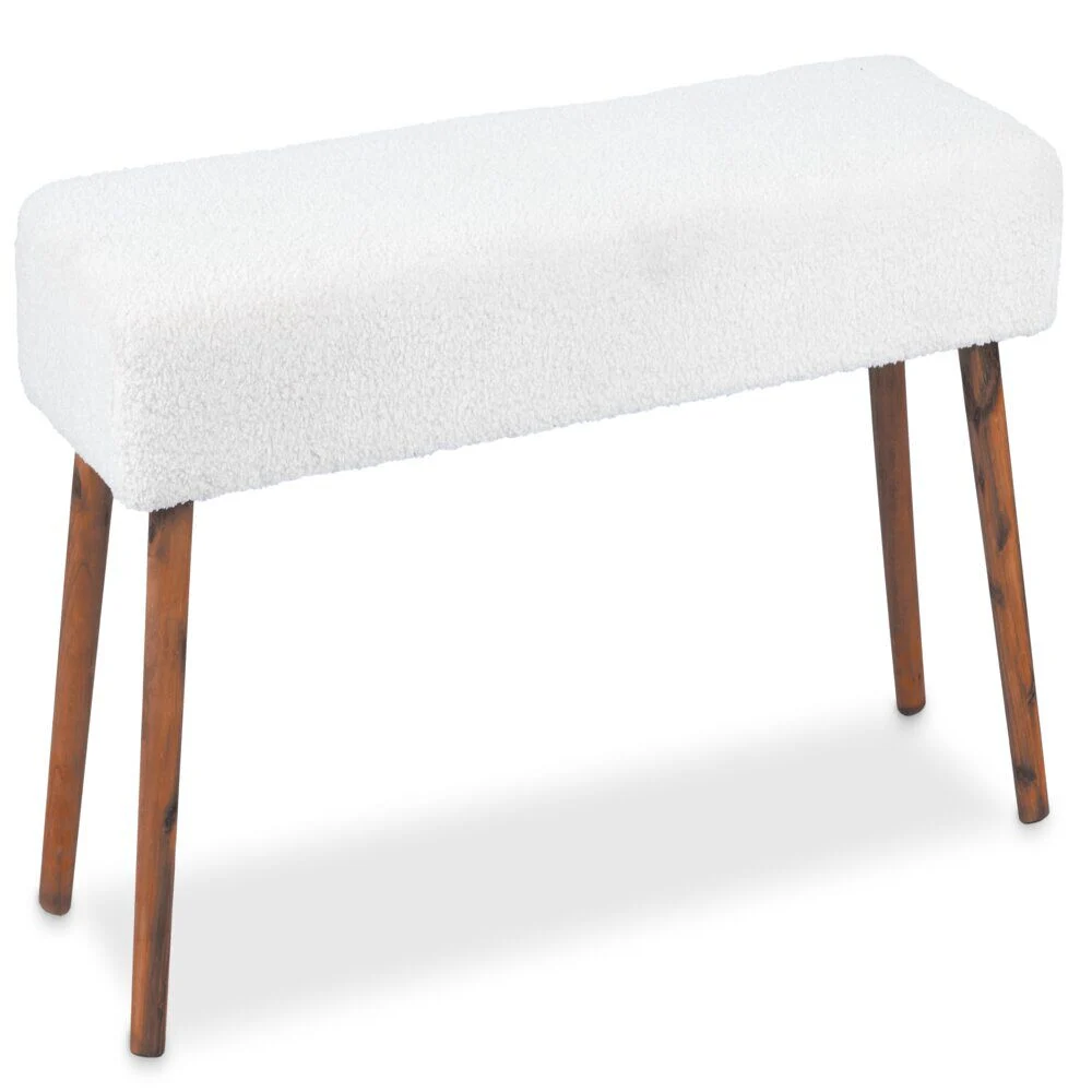 Banc joseph laine bouclée blanc
