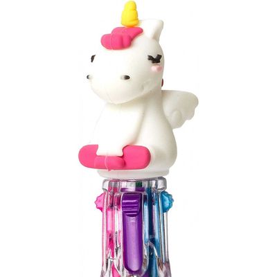 LEGAMI - Mini Stylo à Bille 4 Couleurs - Licorne