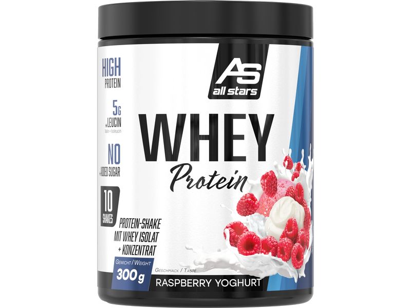 All Stars Whey Protein 100% Raspberry & Joghurt, 300 g Protein-Pulver