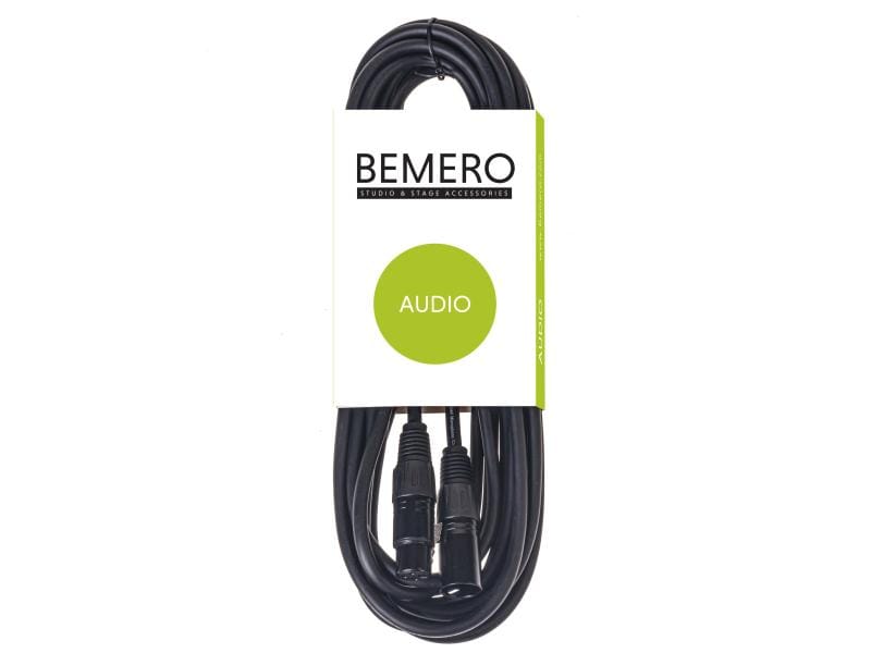 Bemero XLR-Kabel XLRf XLRm symmetrisch 6 m, Schwarz Professionelles, symmetrisches XLR-Mikrofon- und Linekabel