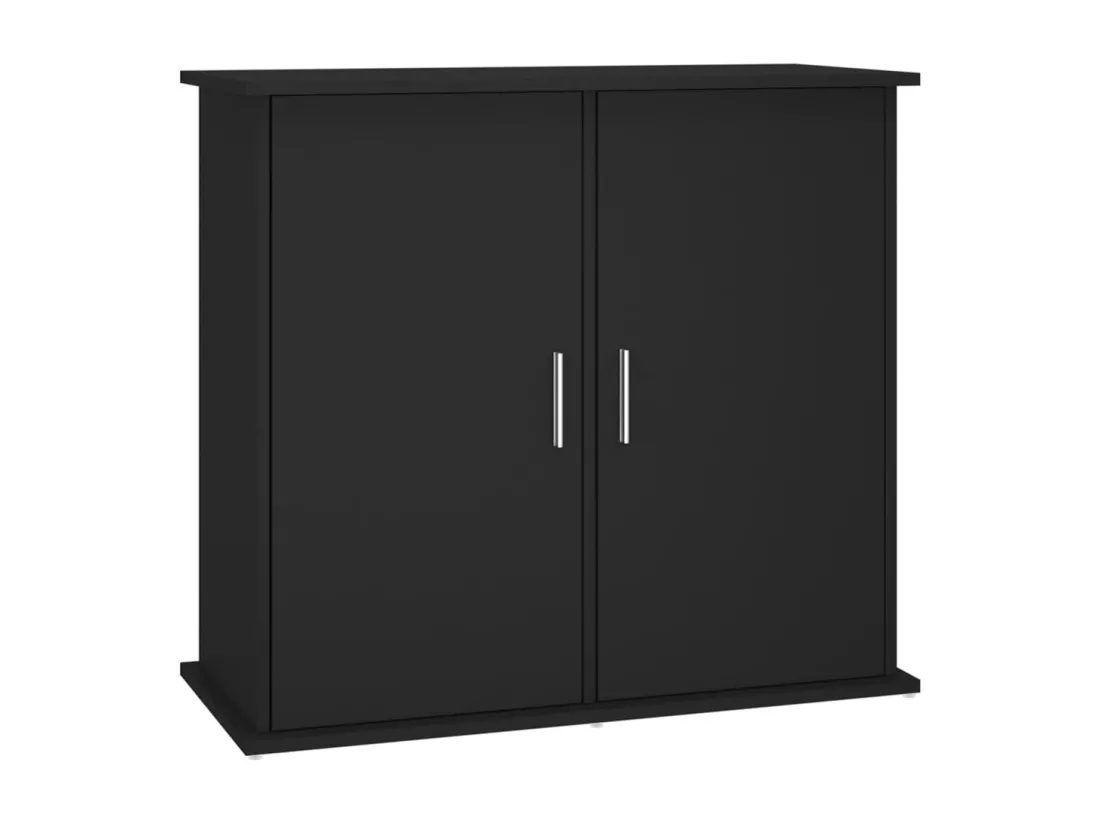 Support pour aquarium noir 81x36x73 cm bois d'ingénierie
