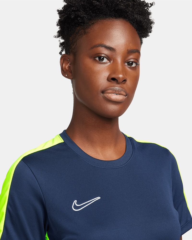 Maillot d'entraînement Nike Academy 23 Bleu Marine & Jaune Fluo pour femme
