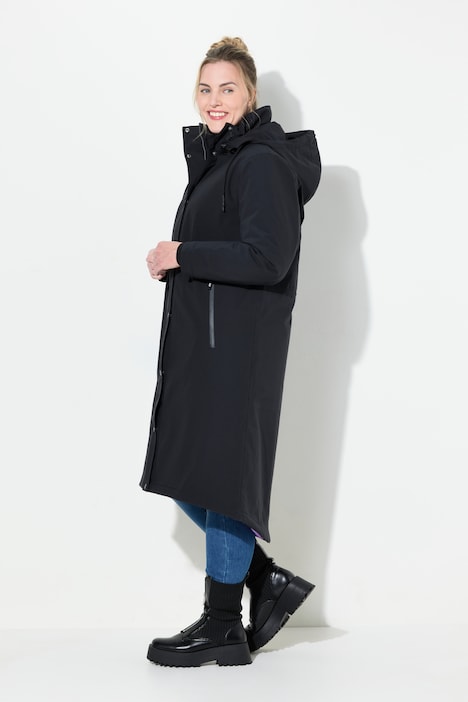 Funktionsregenmantel, Kapuze, 2-Wege-Zipper, wasserdicht