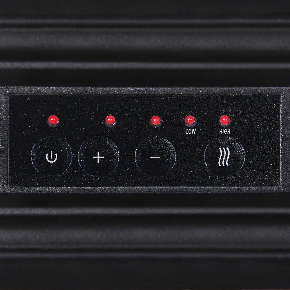 MONZANA® Elektrokamin LED Flammeneffekt 2000W Heizlüfter Elektrisch 2 Heizstufen Fernbedienung Heizung Timer Kamin Wohnzimmer Ofen 70x36x66cm Schwarz
