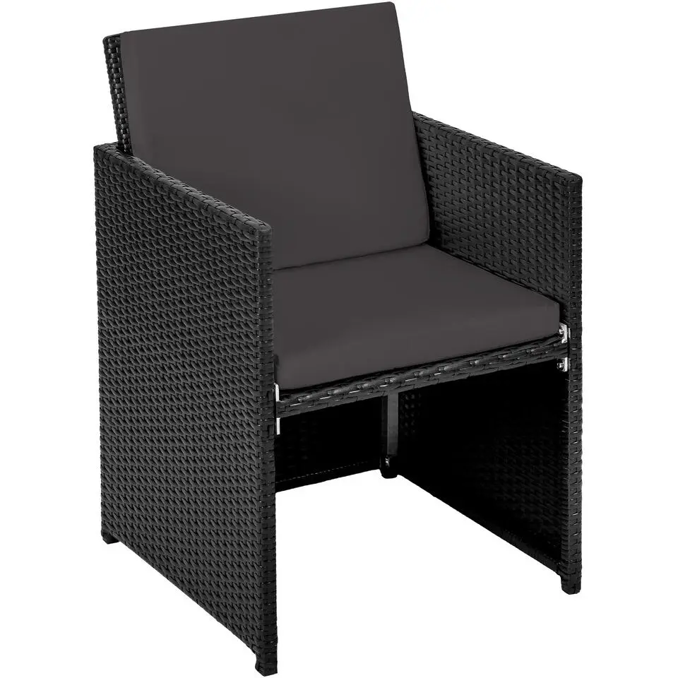 tectake - tuinset New York - wicker - zwart