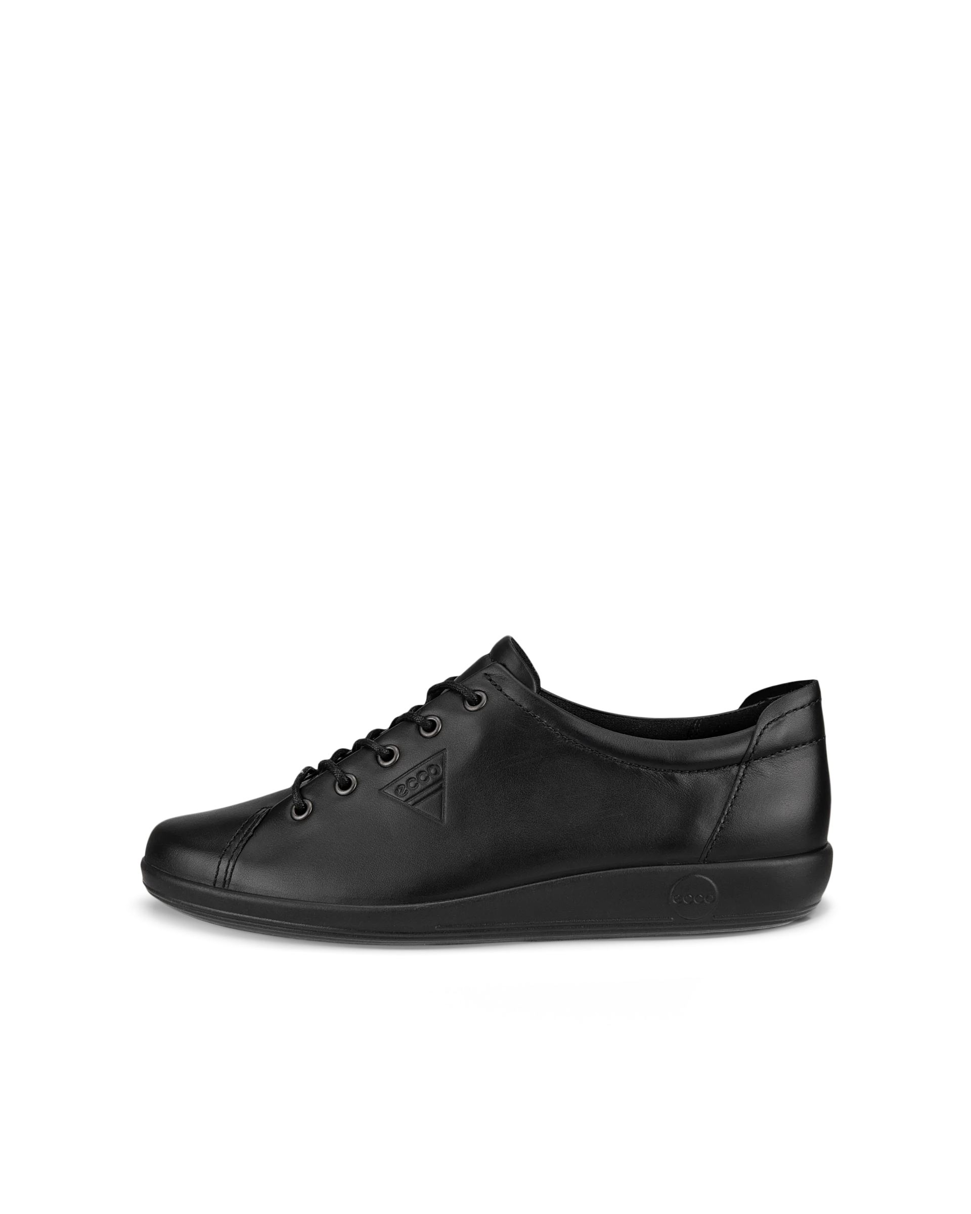ECCO SOFT 2.0 Damen Ledersneaker Schwarz