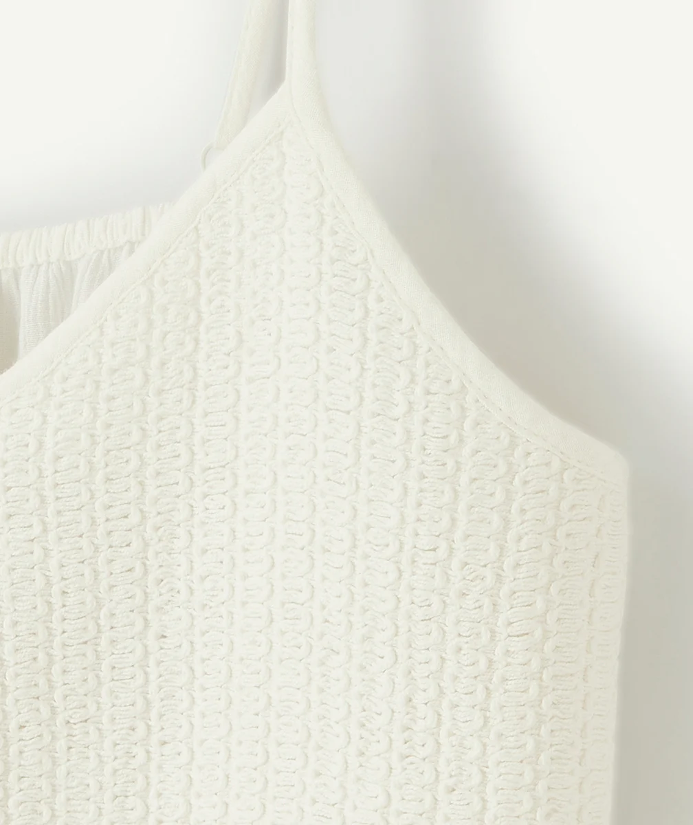 T-SHIRT À BRETELLES FILLE BLANC EN VISCOSE RESPONSABLE