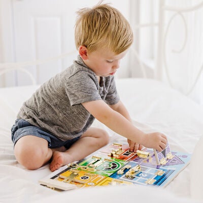 Melissa & Doug Låsebrett 6 Luker Med Dyr