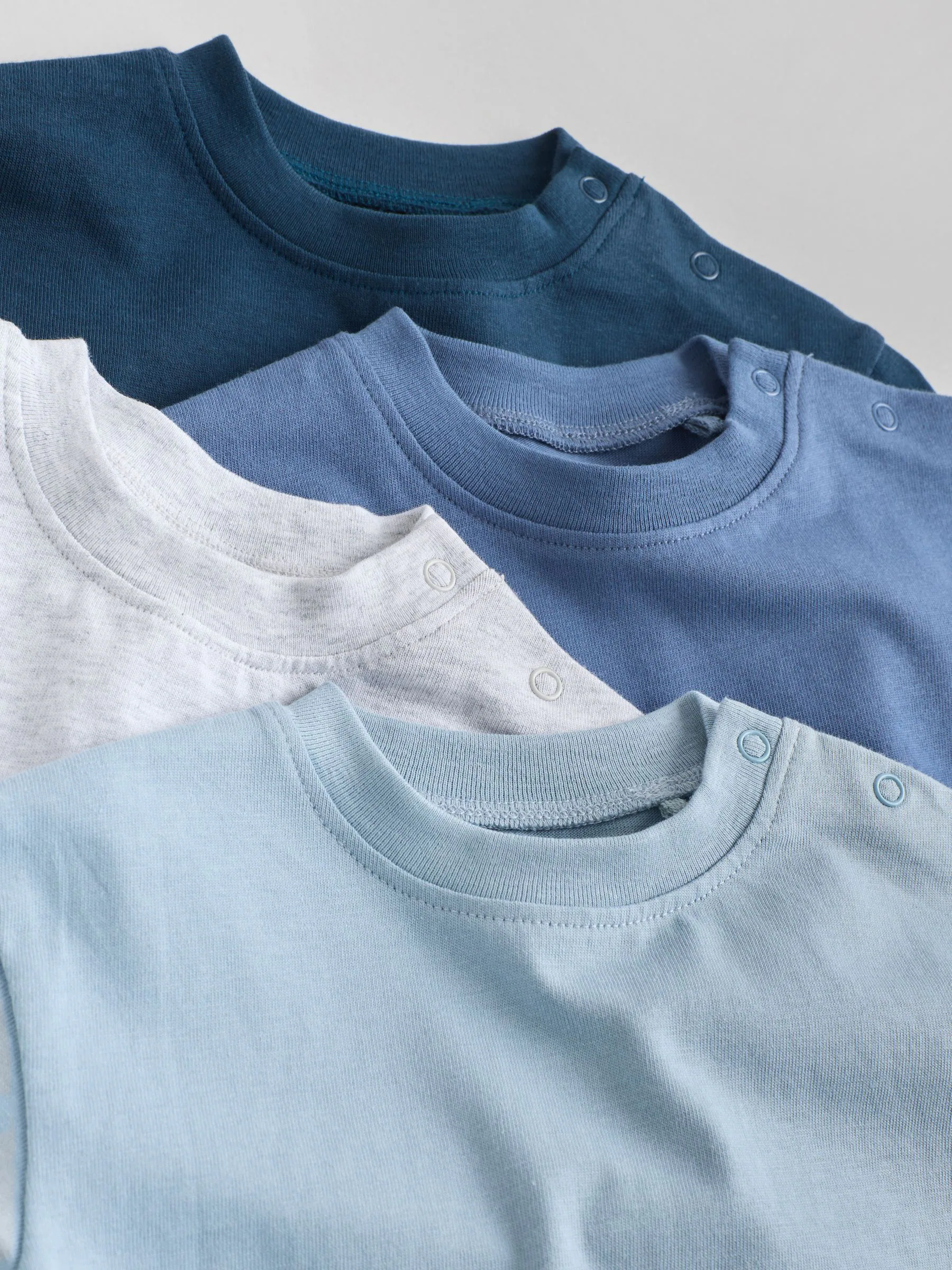 Blauw - Baby T-shirts met lange mouwen 4 stuks (0mnd-2jr)