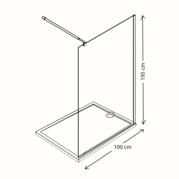 Allibert Spot walk-in douche 100 cm