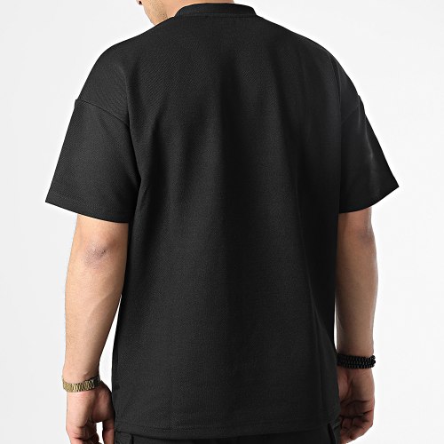 Ensemble Tee Shirt Et Short Cargo LL605 Noir