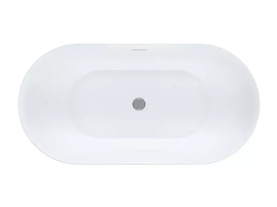 Baignoire îlot design ovale LISBON blanche 160 cm Mat
