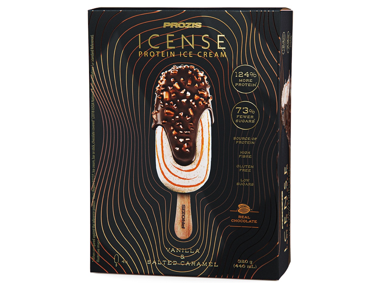 GELADO PROZIS ICENSE BAUNILHA & CARAMELO SALGADO 320G (4X80G)