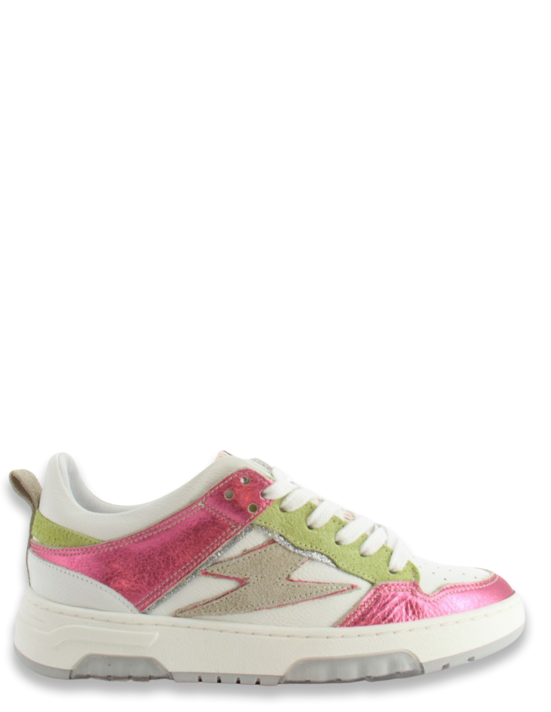 semerdjian Baskets de Ville Femme Chita 11381 Rose & Vert
