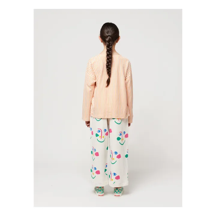 Bobo Choses Jogger Coton Bio Visages | Ecru