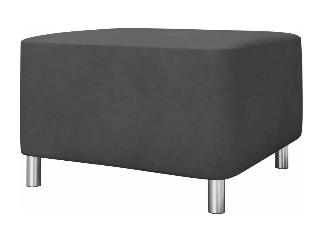 Pouf Comfivo 126, Gris, 42x56x65cm, Tapisserie, Pieds: Plastique