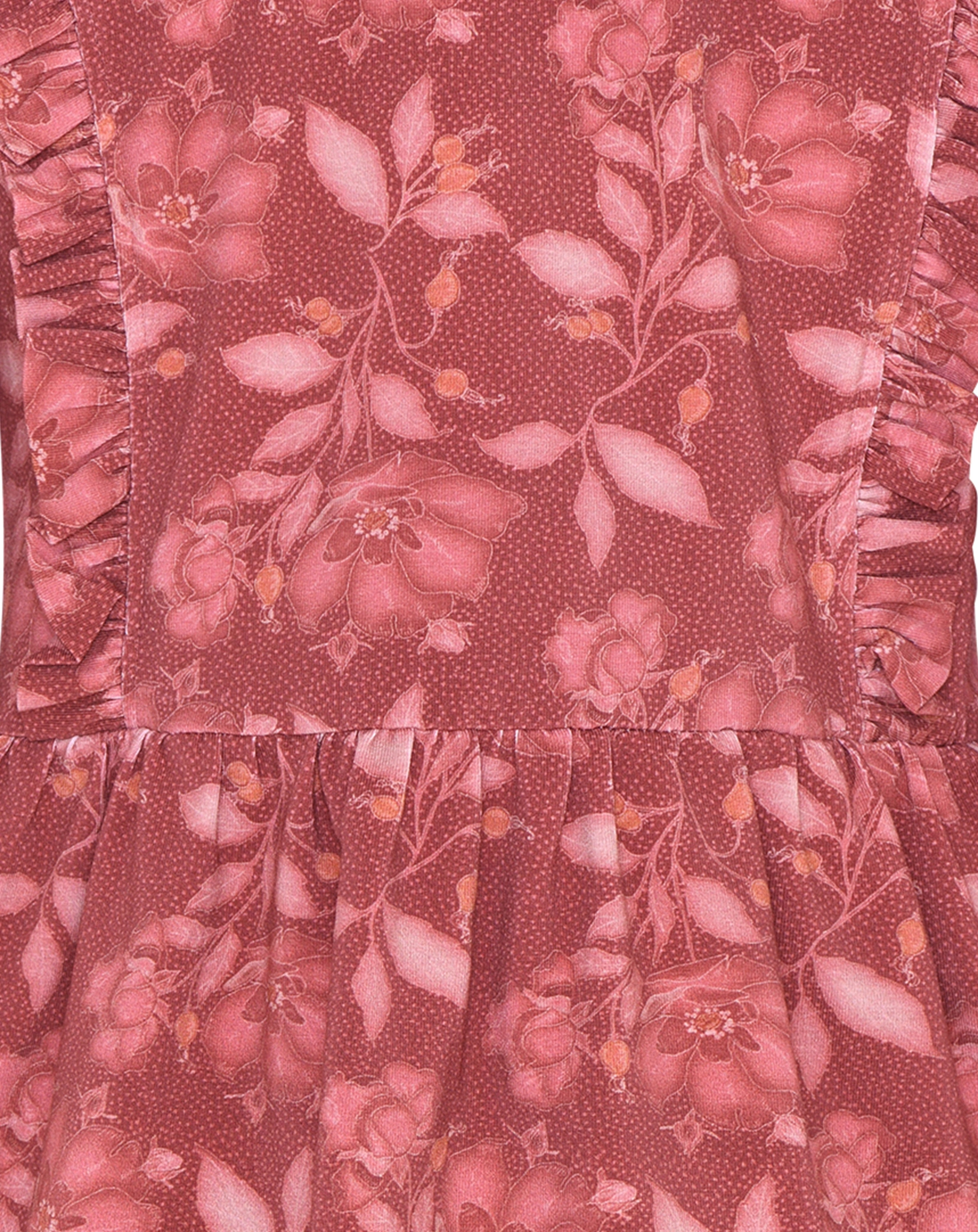 Langarmkleid AUTUMN FLOWER in chocolate