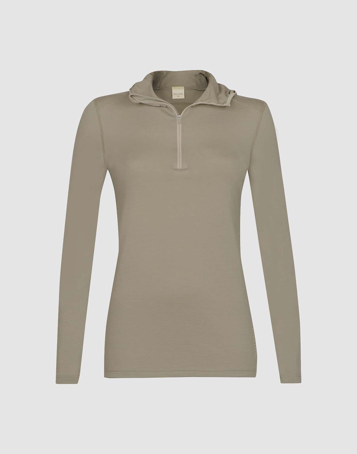 Shirt met capuchon van merinowol voor dames - Gratis Ve