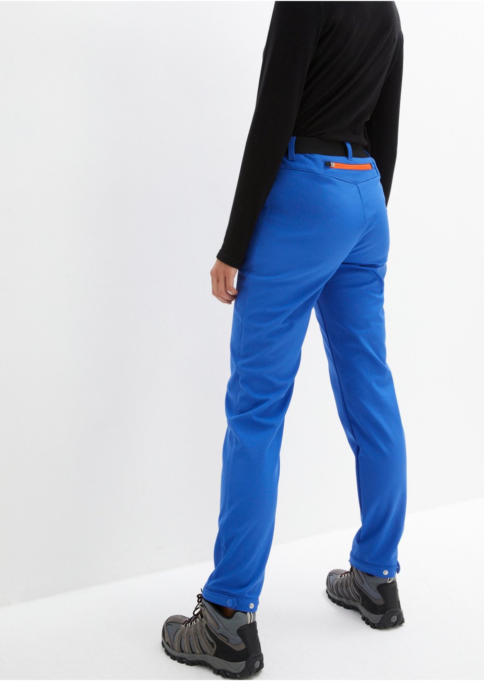 Pantalon fonctionnel imperméable en softshell avec taille confortable, coupe droite