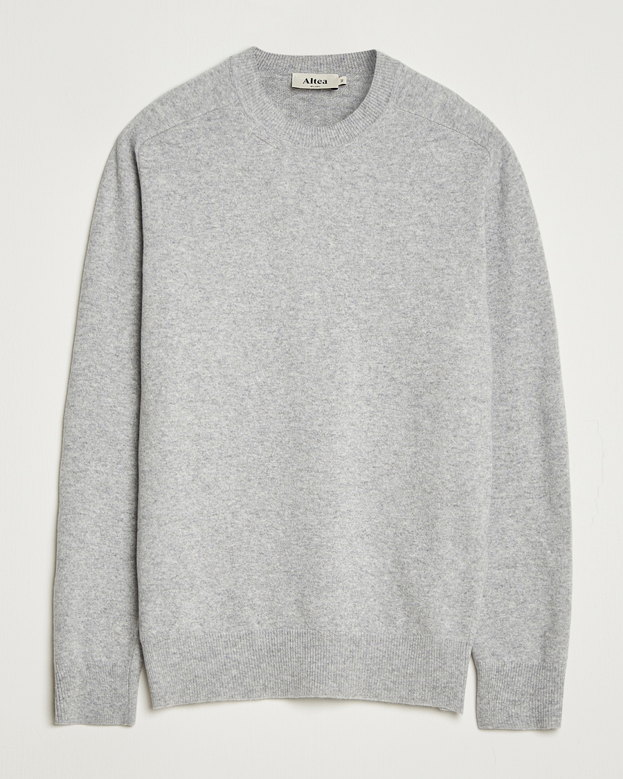 Altea Wool/Cashmere Crew Neck Pullover Light Grey