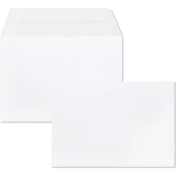 Paquet de 25 Enveloppes Blanches Doublées Triomphe C6 -114x162mm - Auto-adhésives - 130g/m2 - Blanc