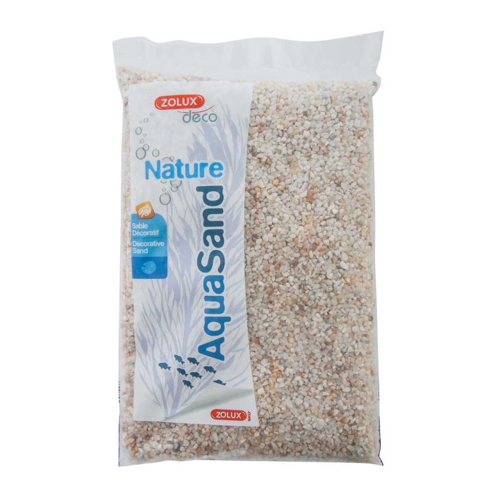 Sol décoratif aquasand naturel quartz blanc 1kg (lot de 5)
