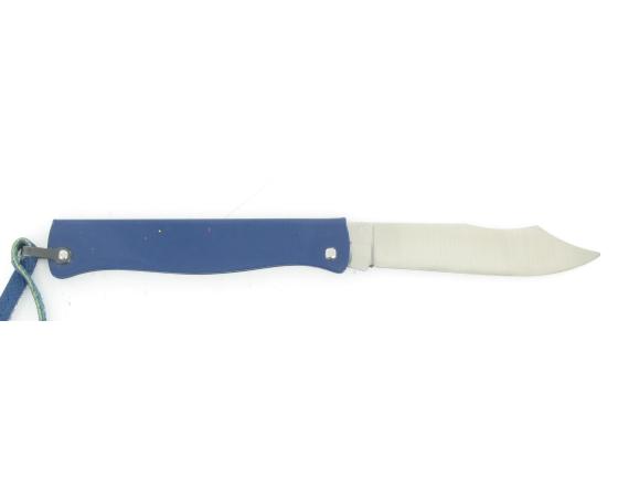 Douk Douk 160 Inox - Manche Acier couleur BLEU - GAINE CUIR Couteau de poche Le Thiers par Cognet Douk Douk