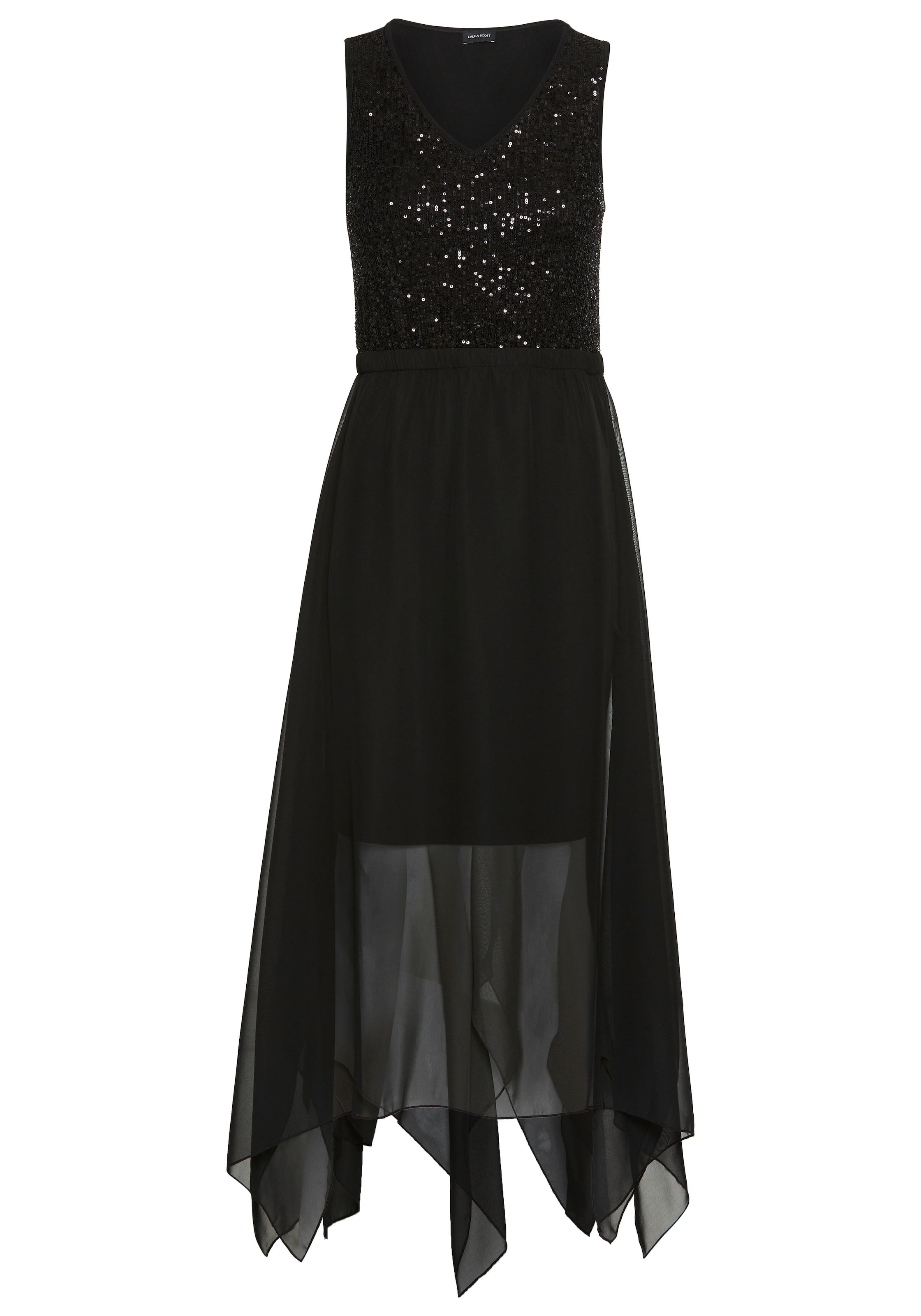 Laura Scott Abendkleid Ohne Taschen mit Pailletten im Oberteil, Cocktailkleid