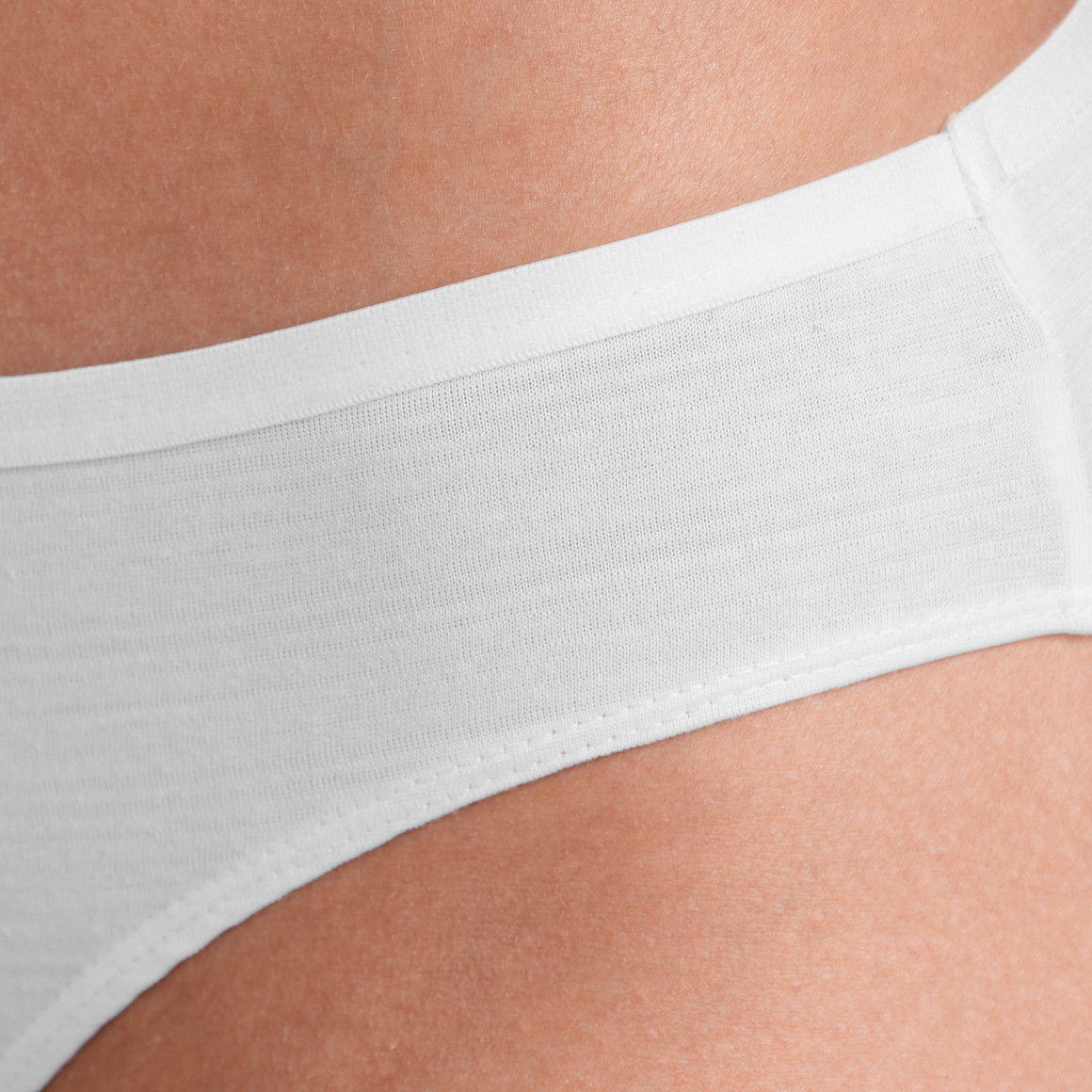 Gina Benotti Damen Slip mit dezenten Streifen weiss