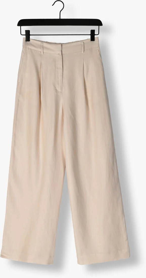 SELECTED FEMME beige selected femme wijde broek slflyra hw wide linen pant
