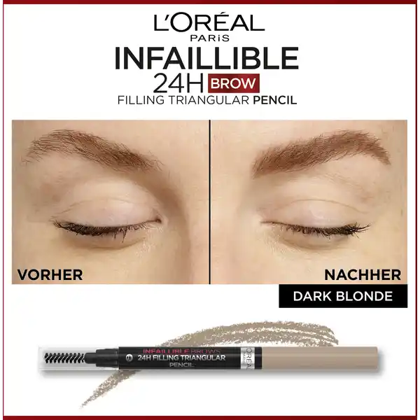 Infaillible 24H Brow Filling Triangular Pencil 6.0 Dark Blonde