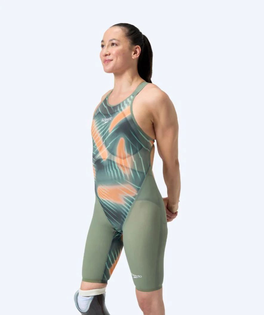Speedo konkurrence badedragt til damer - LZR Pure Valor 2.0 - Grøn/orange