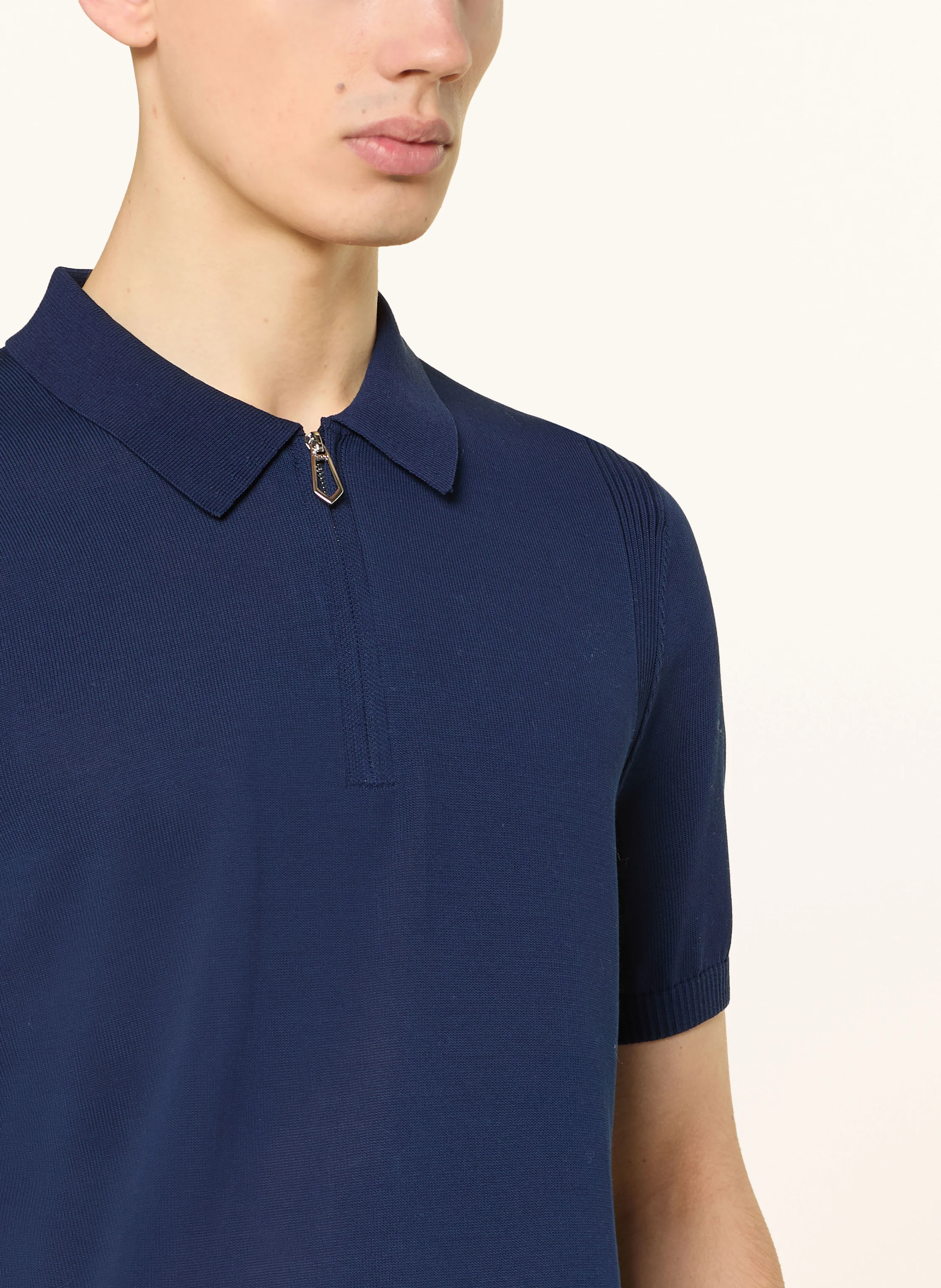 REISS Strick-Poloshirt BERKLEY