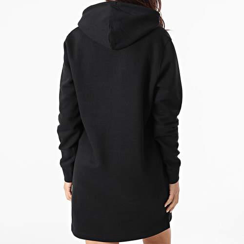 Robe Capuche Sweat Femme Logo Noir